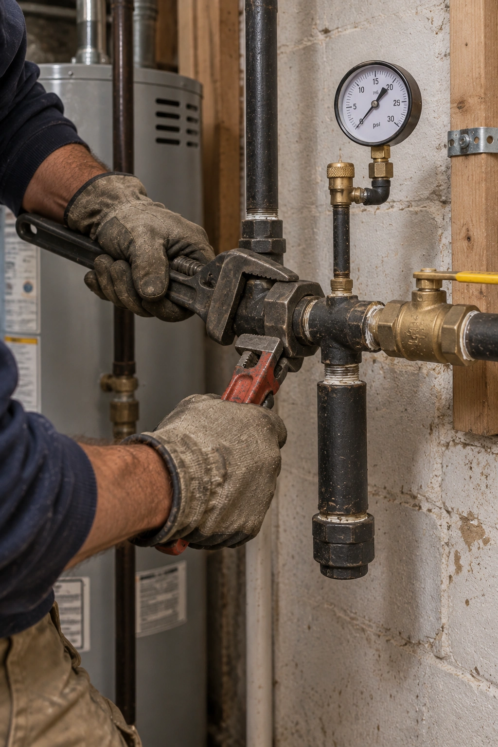 Pipe installation work in Severna Park MD by Fitchet Plumbing